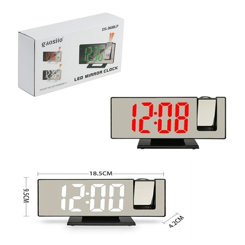 Ψηφιακό Ρολόι Επιτραπέζιο με Ξυπνητήρι Καθρέφτης OEM DS-3618LP
